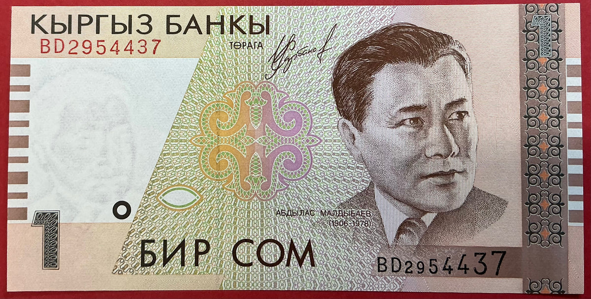 Kyrgyzstan - 1 Som 1999 P#15a Kvalitet 0