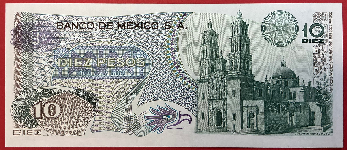 Mexico - 10 Pesos 18.2.1977 P#63i Kvalitet 0