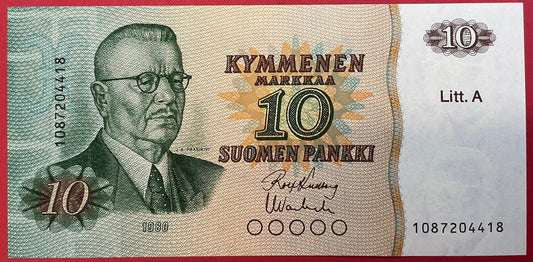 Finland - 10 Markkaa 1980 P#112a Kvalitet 0