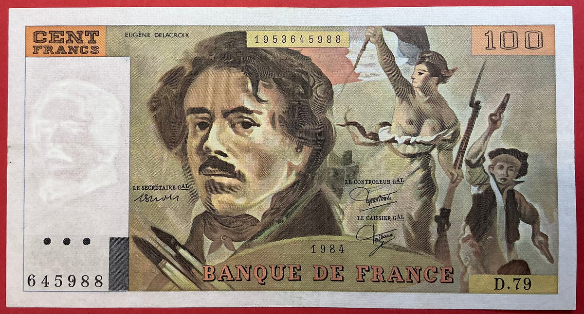 France - 100 Francs 1984 P#154b Kvalitet 01