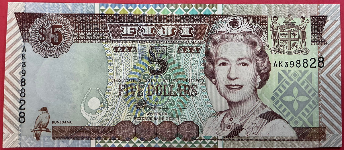 Fiji - 5 Dollars (2002) P#105b Kvalitet 0