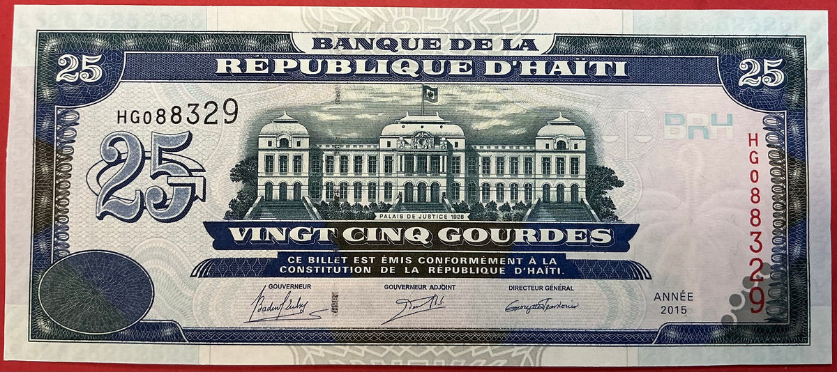 Haiti - 25 Gourdes 2015 P#266f Kvalitet 0