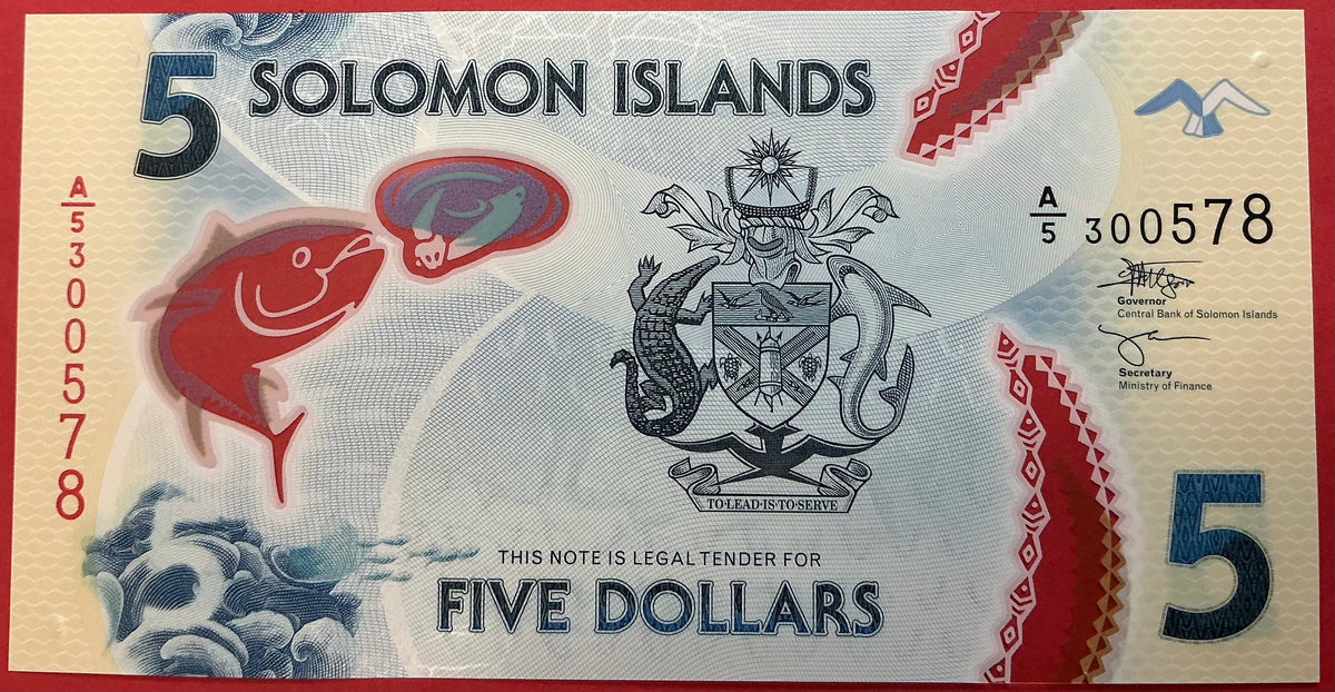 Solomon Islands - 5 Dollars 2019 P#W38 Kvalitet 0