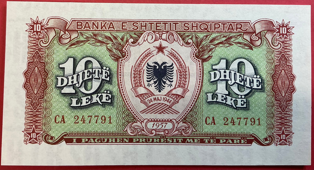Albania - 10 Lekë 1957 P#28a Kvalitet 0