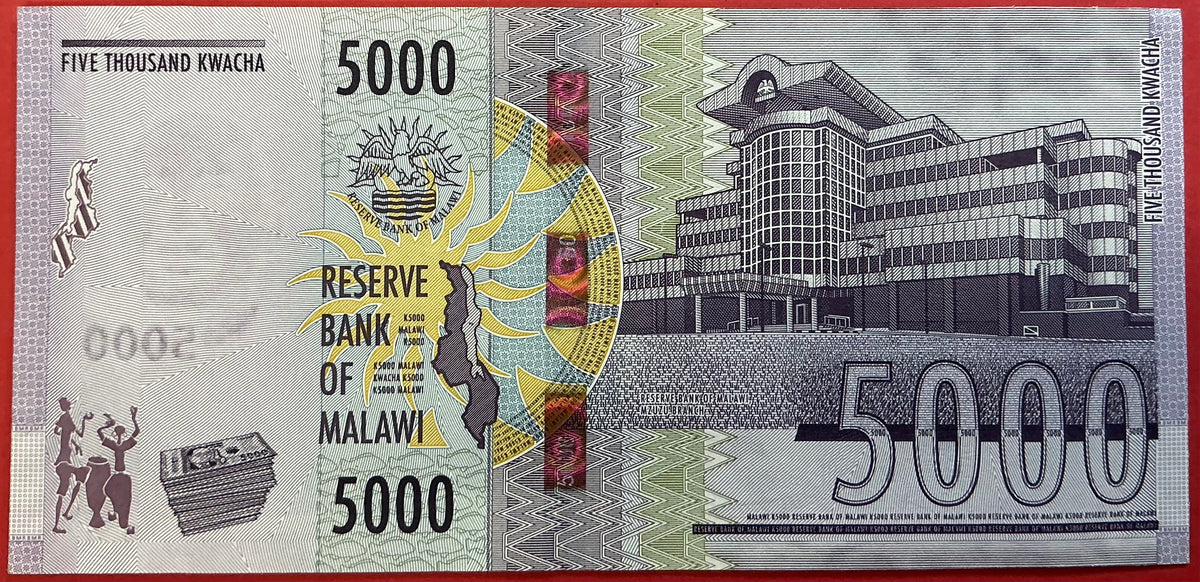 Malawi - 5000 Kwacha 1.10.2021 P#W71 Kvalitet 0