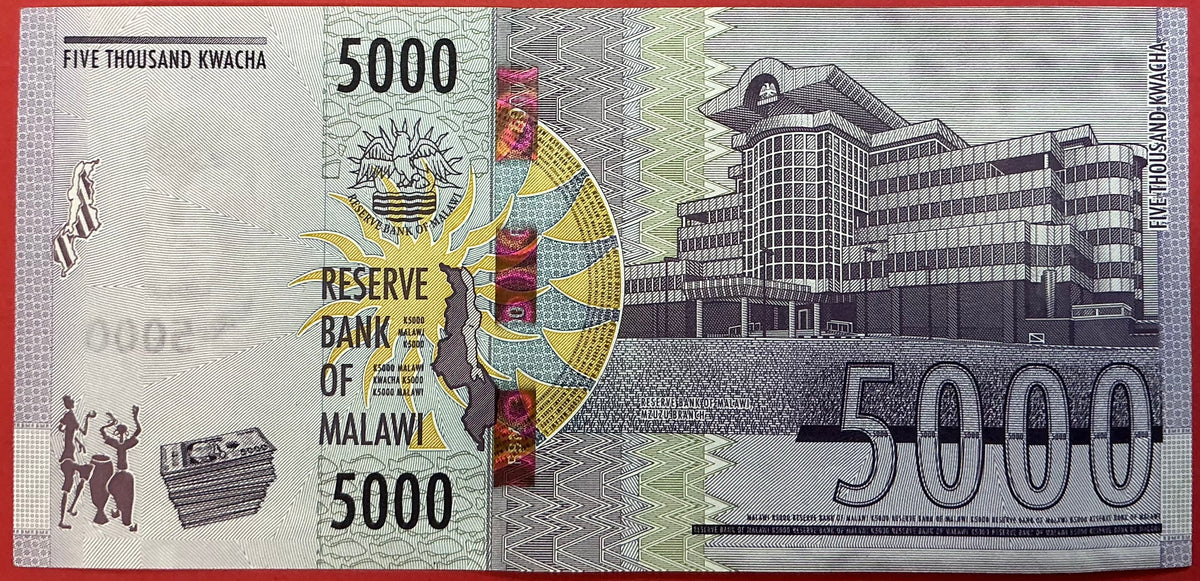 Malawi - 5000 Kwacha 1.1.2022 P#W71 Kvalitet 0