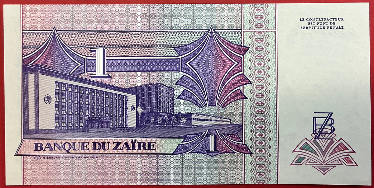 Zaïre- 1 Nouveau Zaïre 24.6.1993 P#52a Kvalitet 0