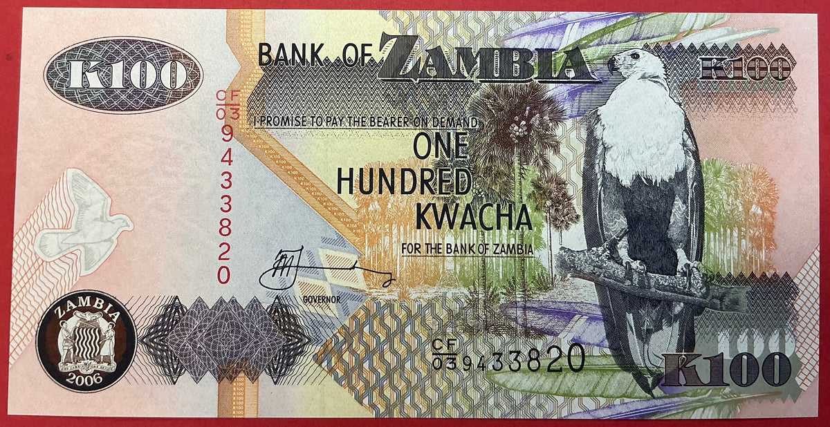 Zambia - 100 Kwacha 2006 P#38f Kvalitet 0