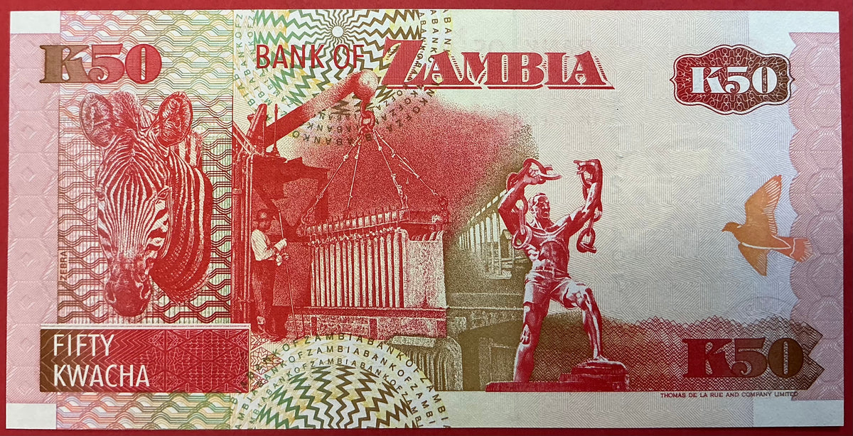 Zambia - 50 Kwacha 1992 P#37a Kvalitet 0