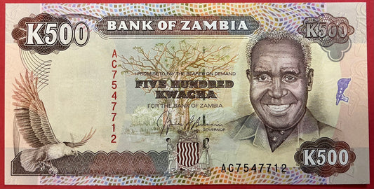 Zambia - 500 Kwacha (1991) P#35a Kvalitet 0