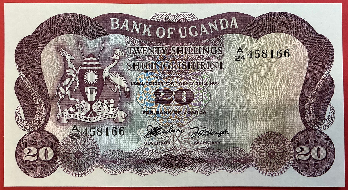 Uganda - 20 Shillings (1966) P#3a Kvalitet 0